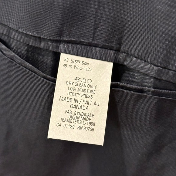 Ralph Lauren Mens Blue Herringbone Wool Silk Blend Sport Coat Blazer Size 44R - Picture 5 of 6